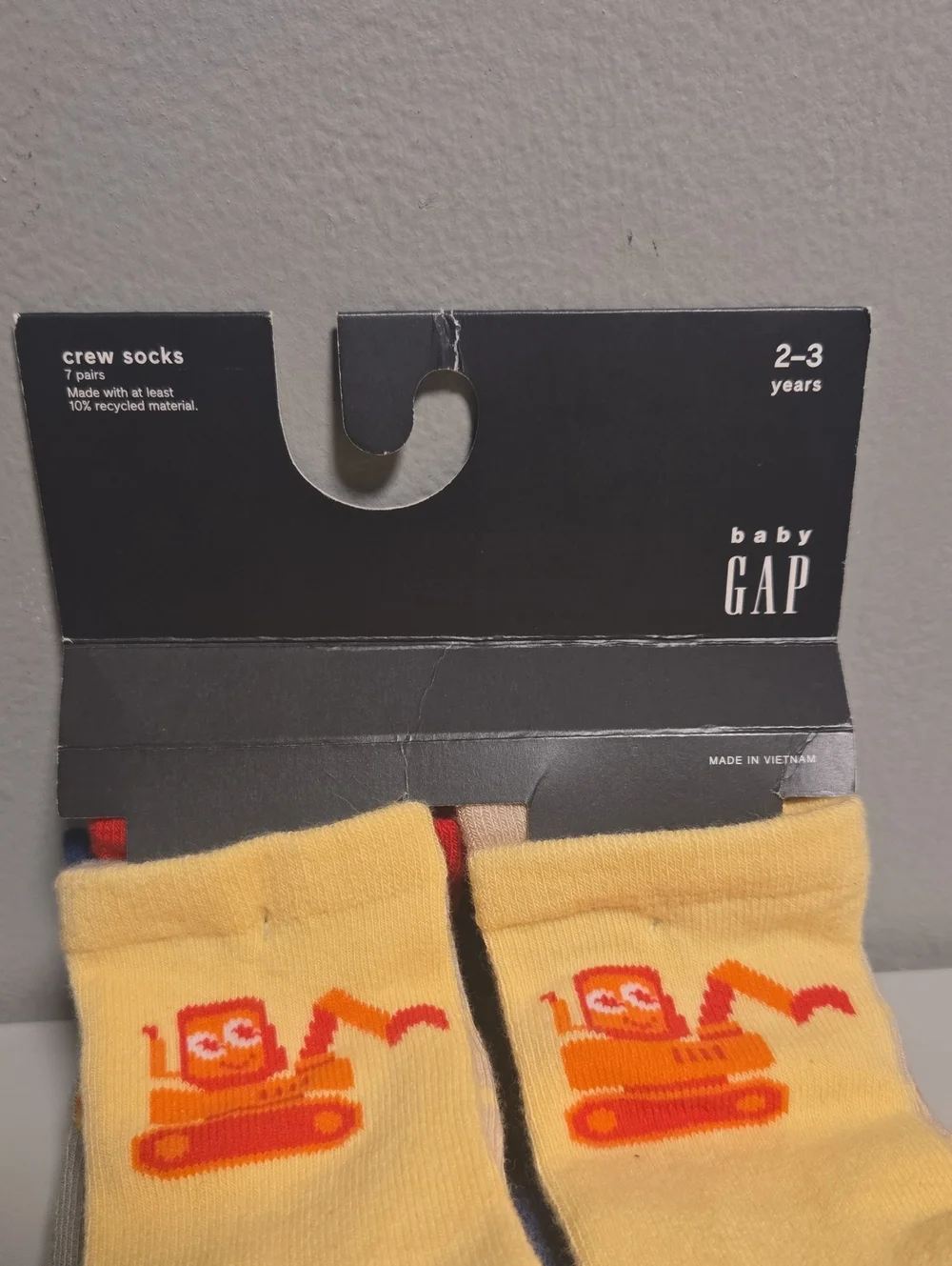 GAP Toddler Crew Socks 7 Pair with Graphic Designs